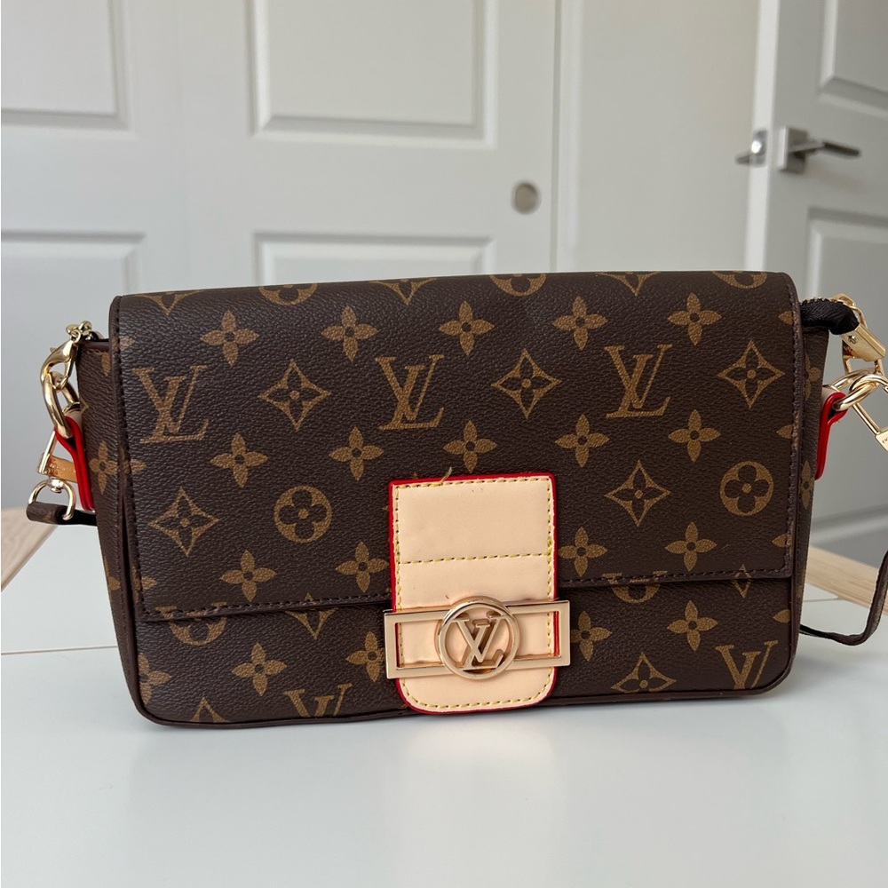 Inspired Brown Beige Crossbody New